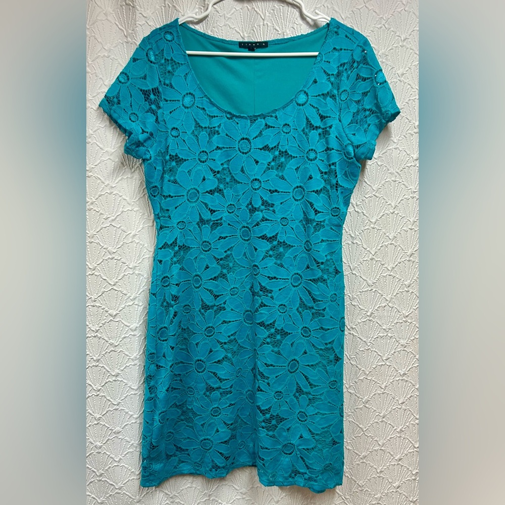 Tianna B. large Floral Dress in Teal